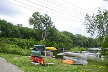 Canoes on Boat Rack