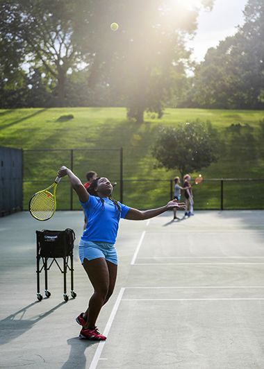 Adult Tennis Lessons Serving