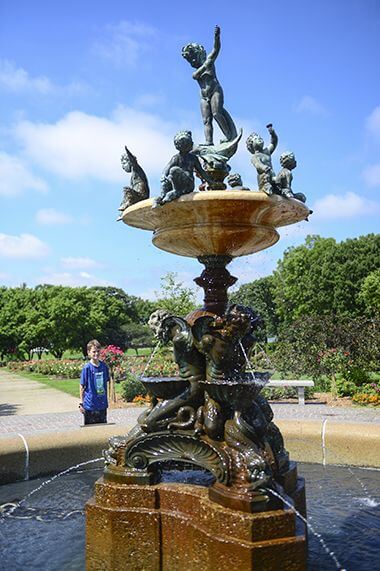 Decorative Fountain at Lyndale Park Annual-Perennial Garden