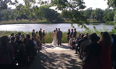Outdoor Wedding Ceremony at Loring Community Arts Center