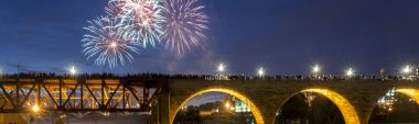 Fireworks at Stone Arch Bridge