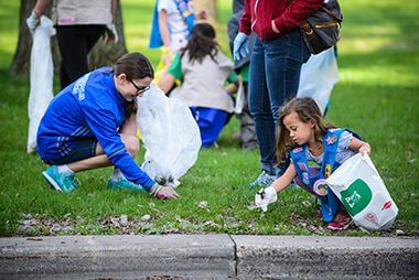 Youth at Earth Day Cleanup