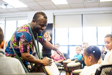 Youth Learn African Drumming at the Dr. Martin Luther King, Jr. Celebration