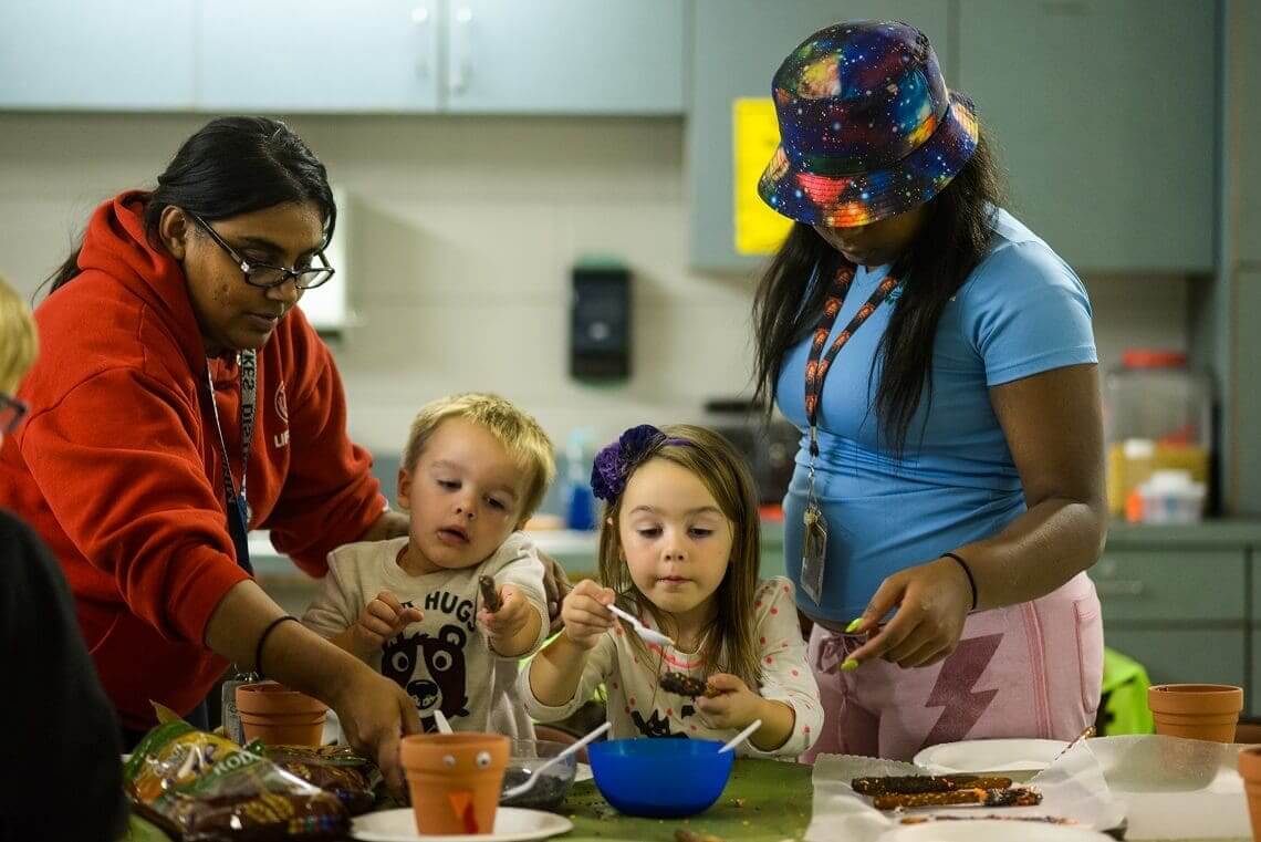 Youth cooking class at Morris Recreation Center