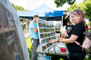 Community members engaging with designs at an open house.