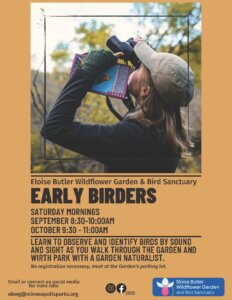 Early Birders Flyer. Description in Text. 
