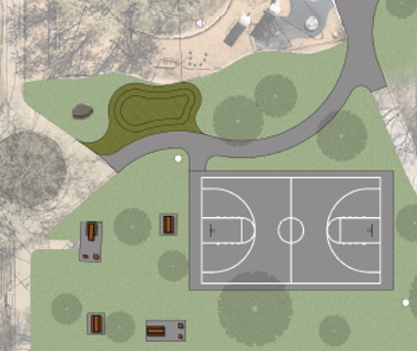 Details from the Phase 2 concept design for Farview Park improvements.