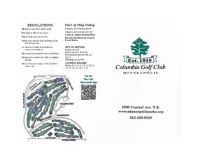 Columbia Gold Course Score Card - Page 2