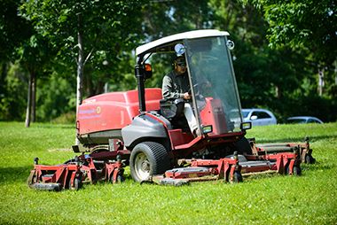 mower in the park