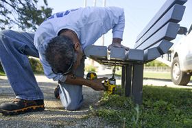 bench repair at water power park