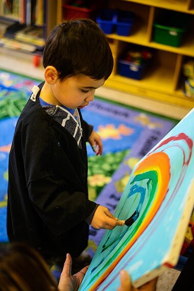 Child Painting at Be ARTragreous