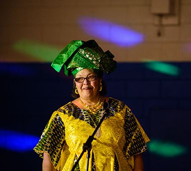 Woman at Black History Month Celebration 2017