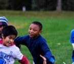 banner image: Youth flag football in Folwell Park