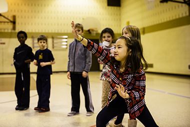 Kids Participating in an Improv Class