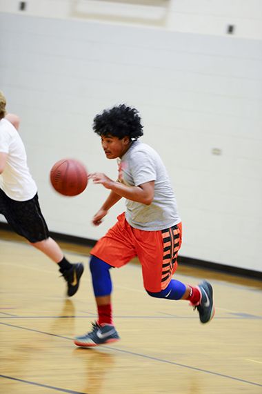 MEA Basketball Clinic Participant Dribbling