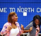 banner image: dancers in front of Welcome to North Commons sign