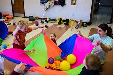 Parent-Tot Indoor Playground Parachute Play