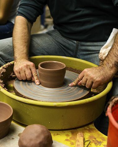 Adult Ceramics Class at Powderhorn Throwing Wheel