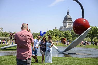 Spoonbridge and Cherry Sculpture at Minneapolis Sculpture Garden