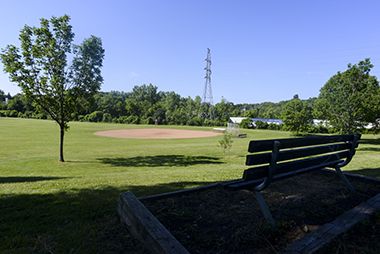 Bassett's Creek Park Bench and Softball Field