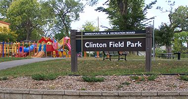 Clinton Field Park sign