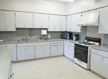 Community Kitchen Cabinets and Stove