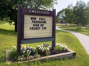 Creekview Park sign