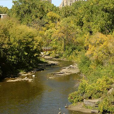 Father Hennepin Bluff Park view of river