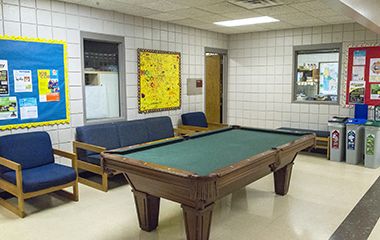 Lobby Pool Table at North Commons