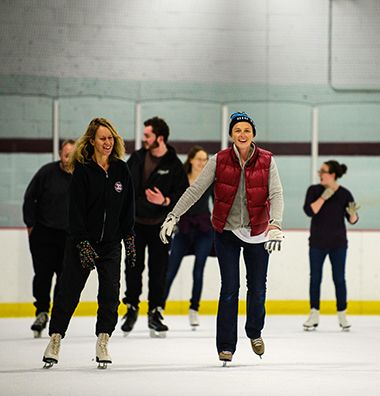People skating.