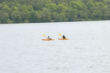 Kayaks at Lake Harriet