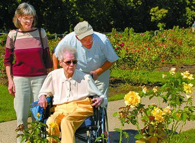 Visitors at the Rose Garden