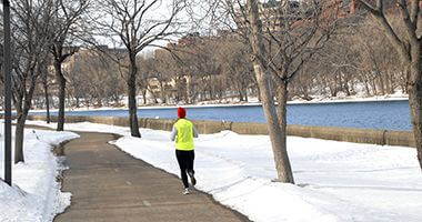 Runner at West River Parkway