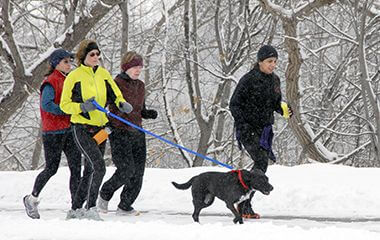 Winter Runners at West River Parkway