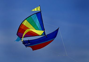 Colorful Kites in the Sky at Lake Harriet Winter Kite Festival
