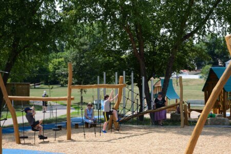 Children on Playground at Bassett's Creek Park