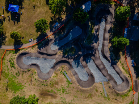 aerial view of pump track